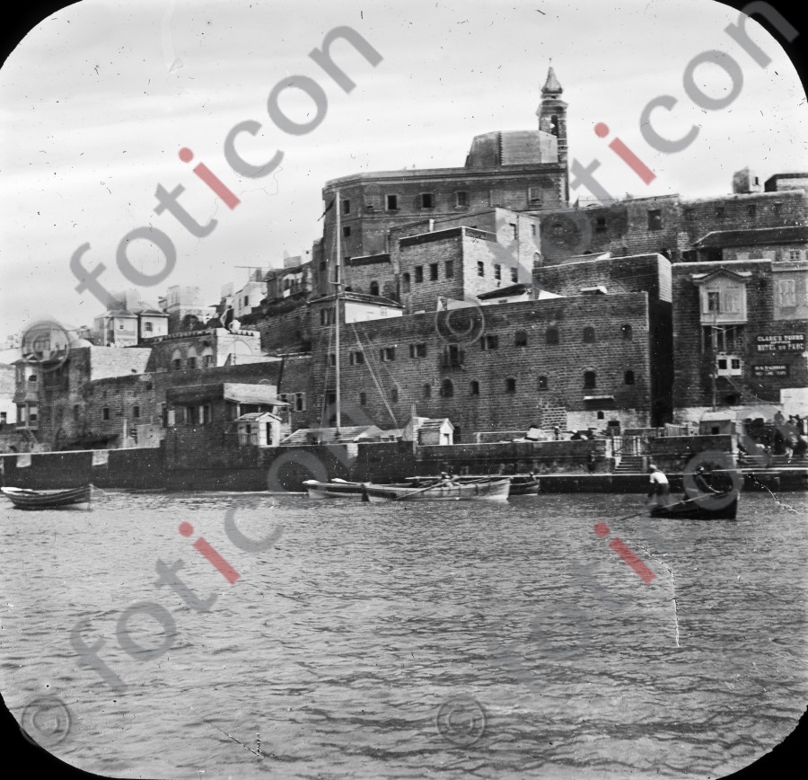 Blick auf Jaffa | View of Jaffa - Foto foticon-simon-129-001-sw.jpg | foticon.de - Bilddatenbank für Motive aus Geschichte und Kultur